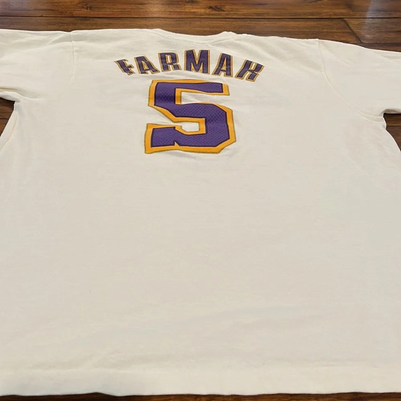 2 Lakers Basketball Adidas T-shirts #5 Farmar &’2007 Latin Nights size small - Picture 6 of 16
